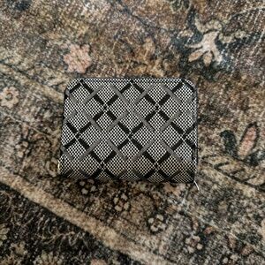 a new day Black and White Patterned Wallet